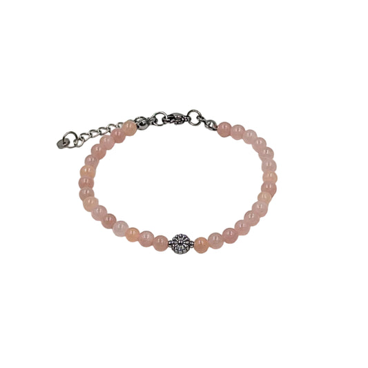 Natursteinperlenarmband Flower