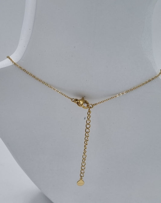 Feine Edelstahlkette mit Kleeblatt