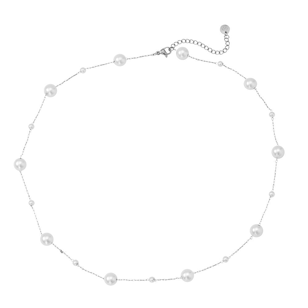 Bubbly Pearls Edelstahl Halskette