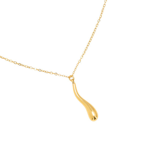 Long Drop Simple Chain Edelstahl Halskette