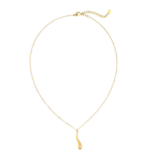 Long Drop Simple Chain Edelstahl Halskette