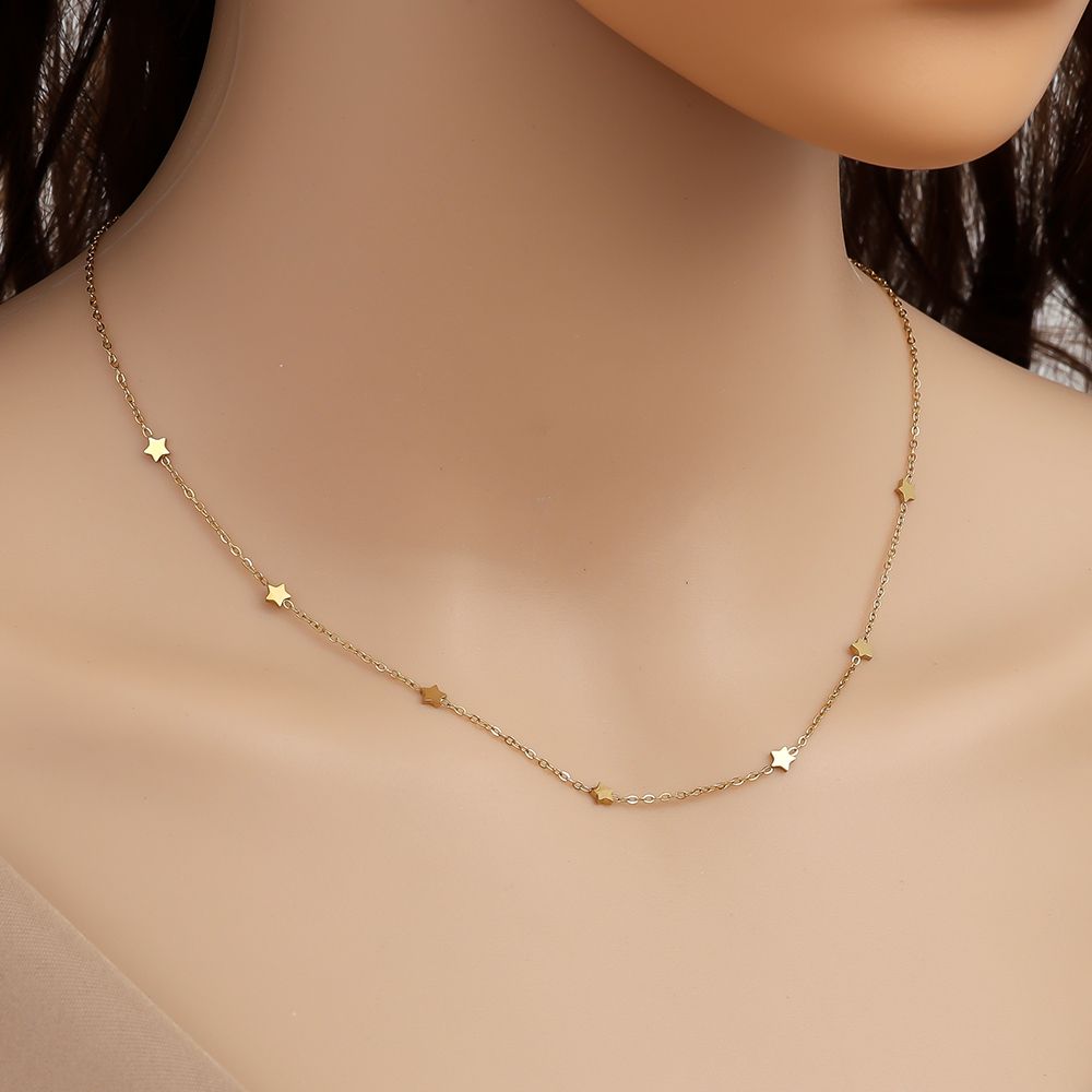 Mini Stars Chain Edelstahl Halskette