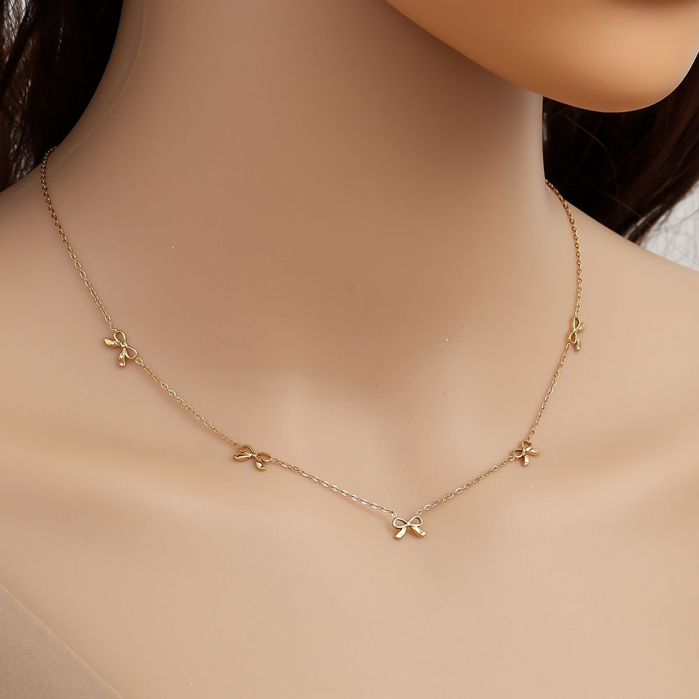 Tiny Bowtie Edelstahl Halskette