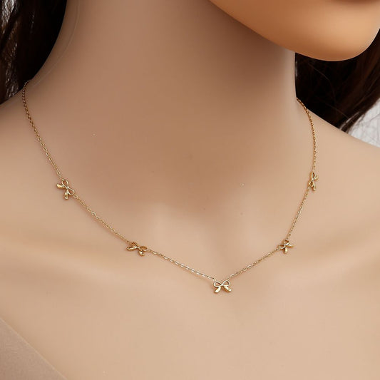 Tiny Bowtie Edelstahl Halskette