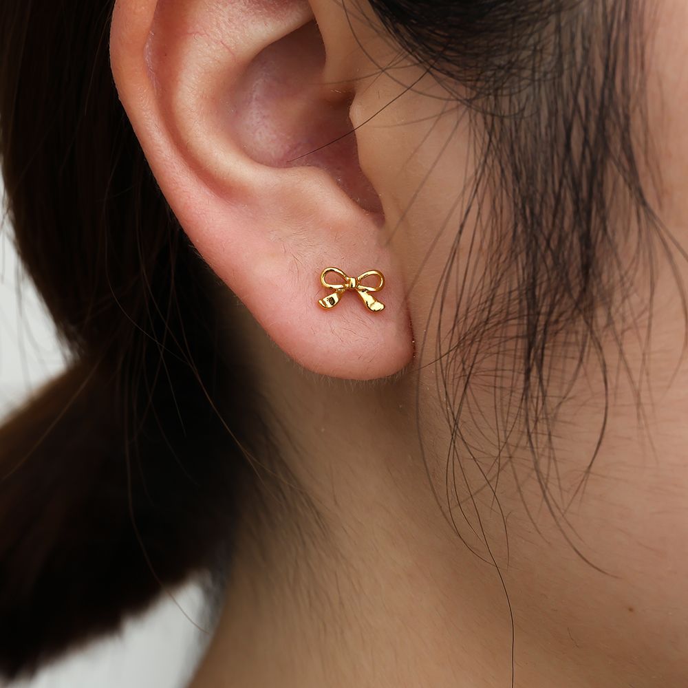 Classic Bowtie Edelstahl Ohrringe