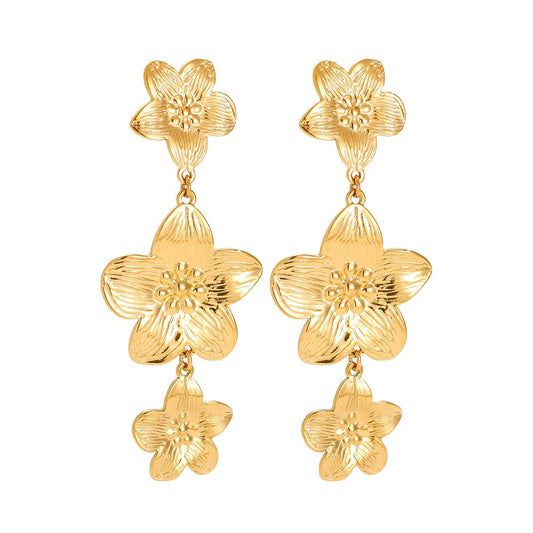 Great Flowers Edelstahl Ohrringe