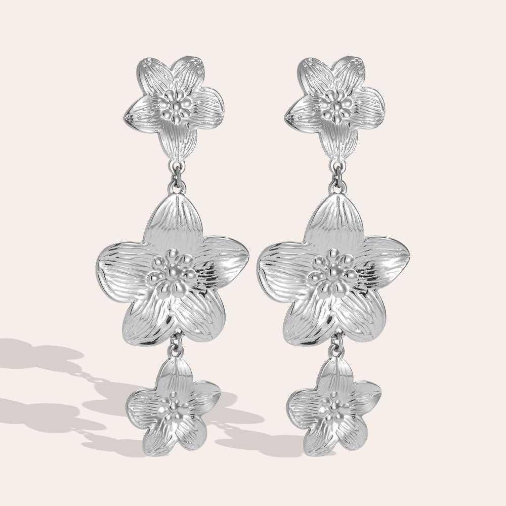 Great Flowers Edelstahl Ohrringe