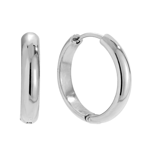 Fine Hoop Edelstahl Ohrringe