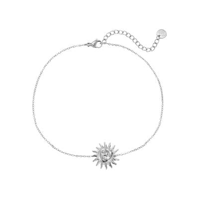 One Sun With Simple Chain Edelstahl Armband