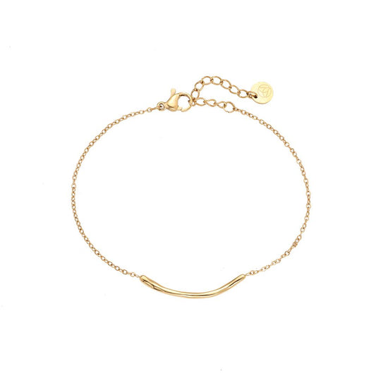 Thin Smile in Thin Chain Edelstahl Armband