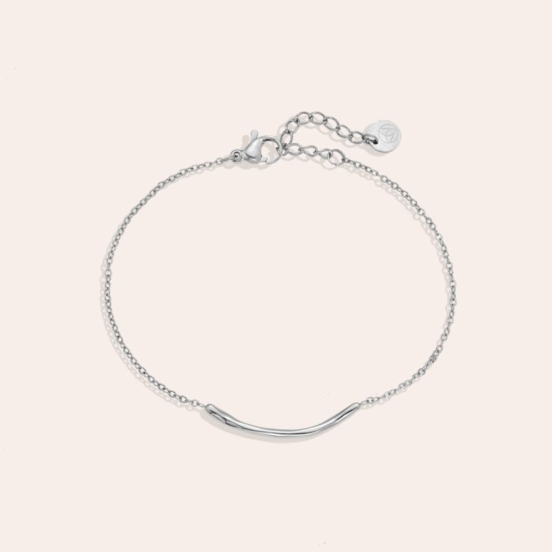 Thin Smile in Thin Chain Edelstahl Armband