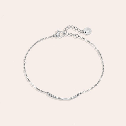 Thin Smile in Thin Chain Edelstahl Armband