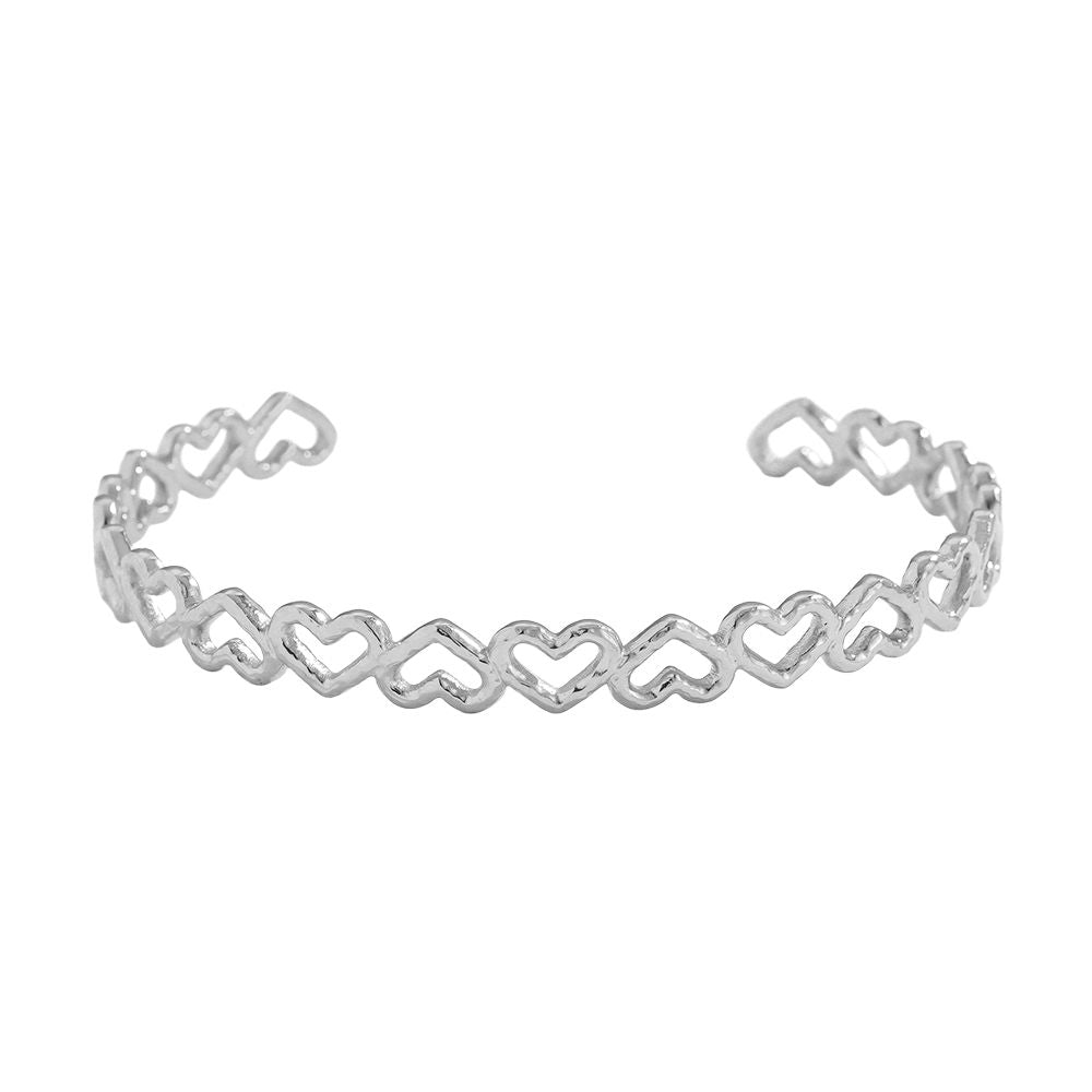 Adjustable Hearts Edelstahl Armreif
