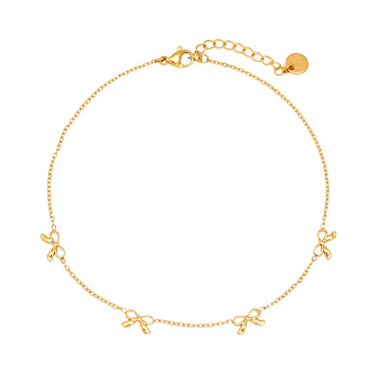 Tiny Bowtie Edelstahl Fußkette