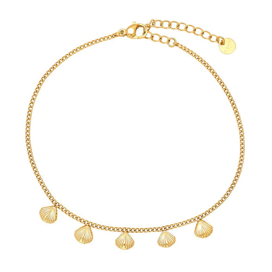 Mini Shells Edelstahl Fußkette