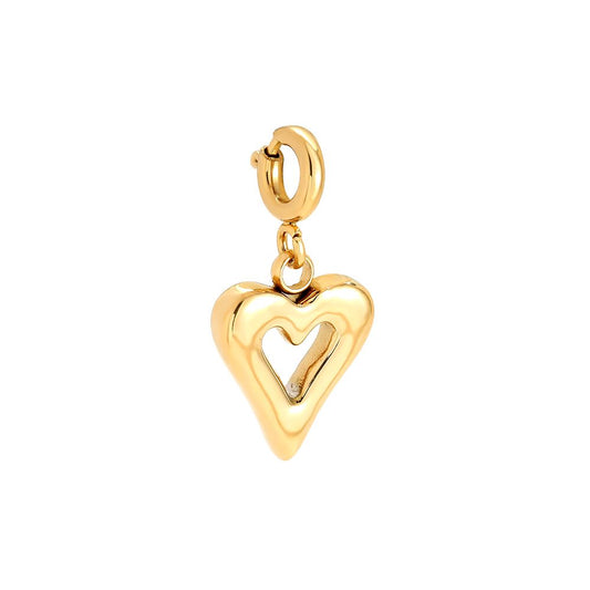 Fine Heart Edelstahl Charm