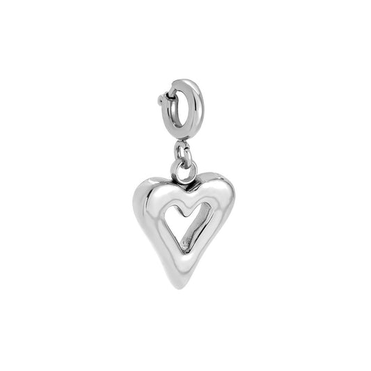 Fine Heart Edelstahl Charm