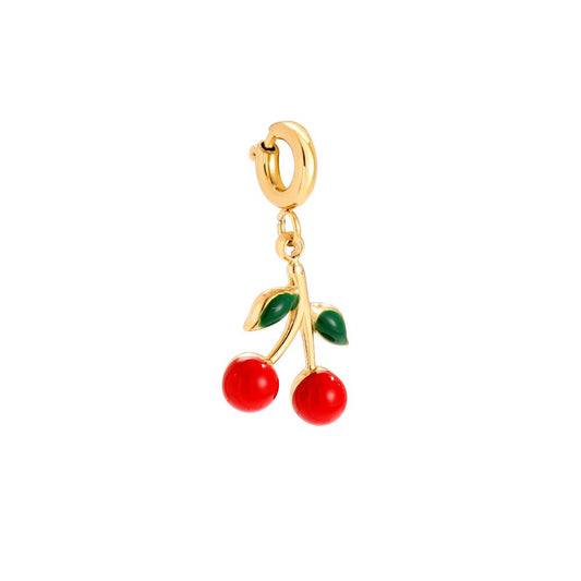 Spring Clasp Cherry Edelstahl Charm