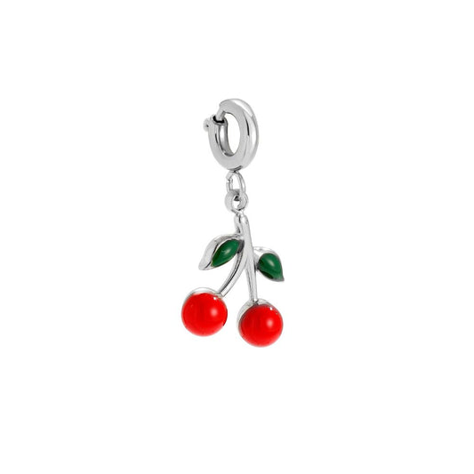 Spring Clasp Cherry Edelstahl Charm
