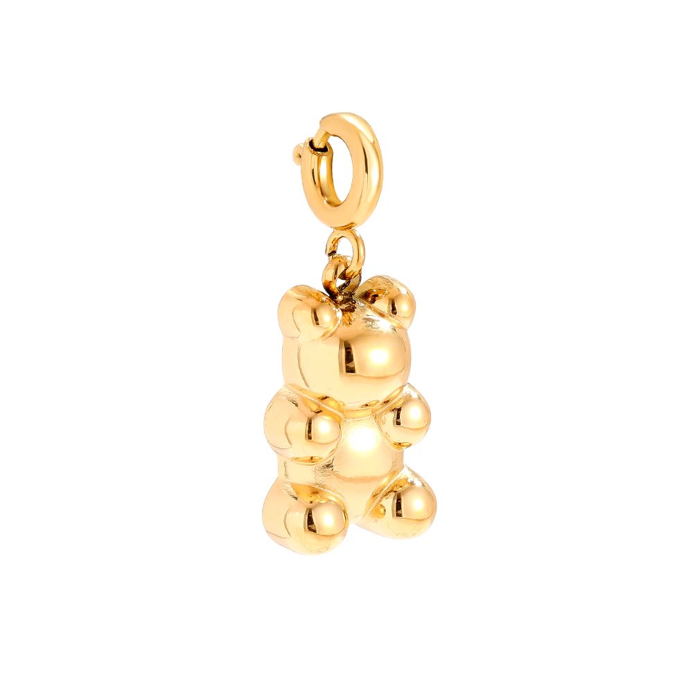 Spring Clasp Bear Edelstahl Charm