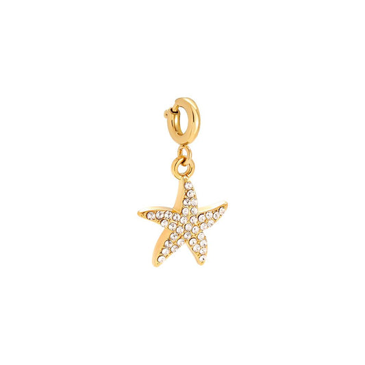 Spring Clasp Diamond Sea Star Edelstahl Pendant