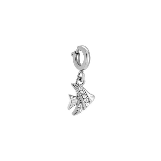 Spring Clasp Diamond Fish Edelstahl Pendant