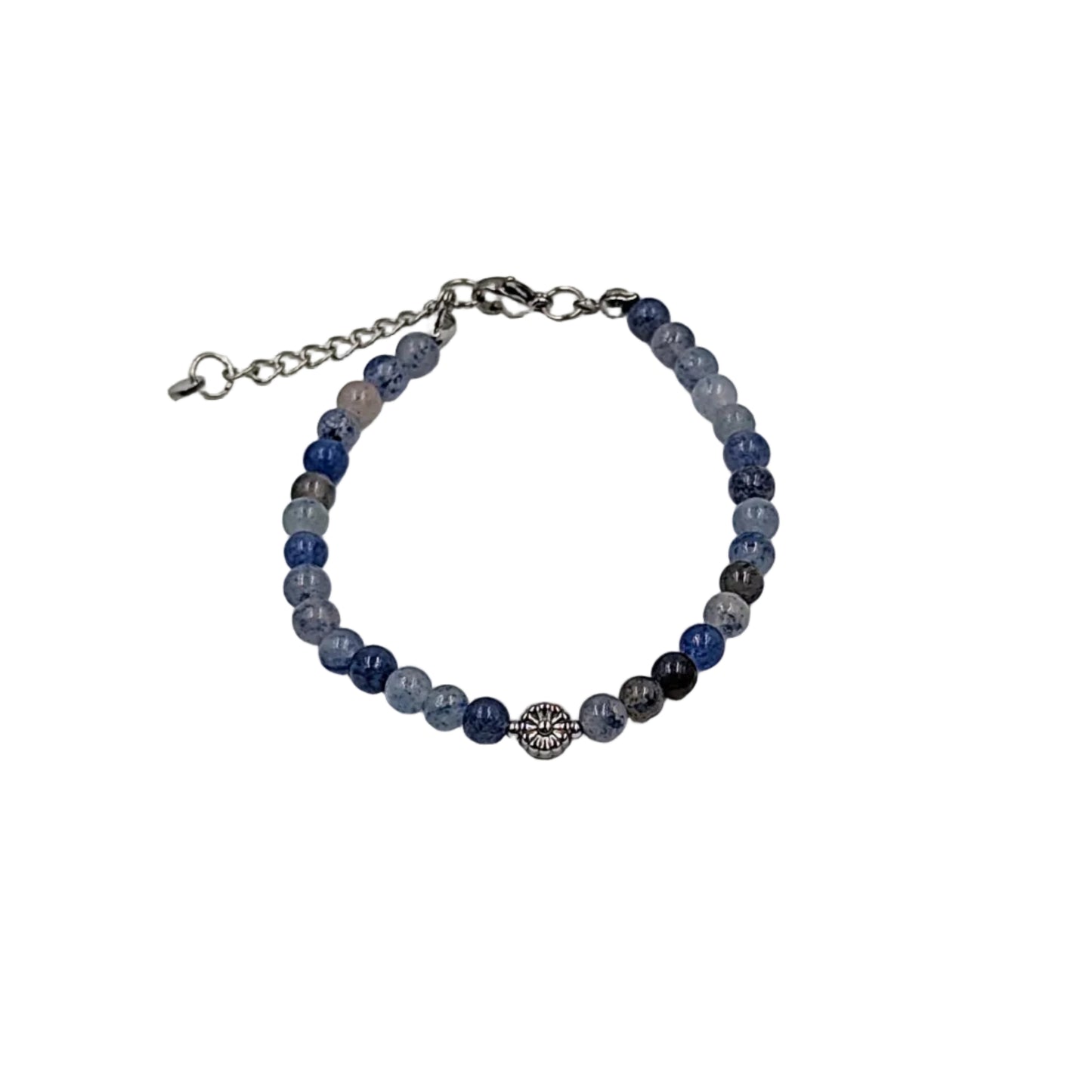 Natursteinperlenarmband Flower