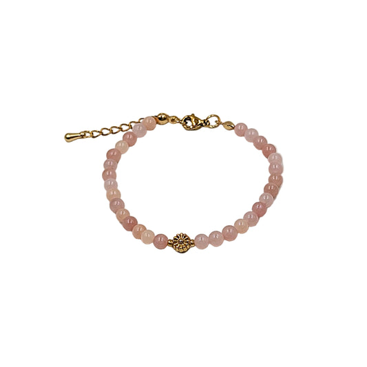 Natursteinperlenarmband Flower