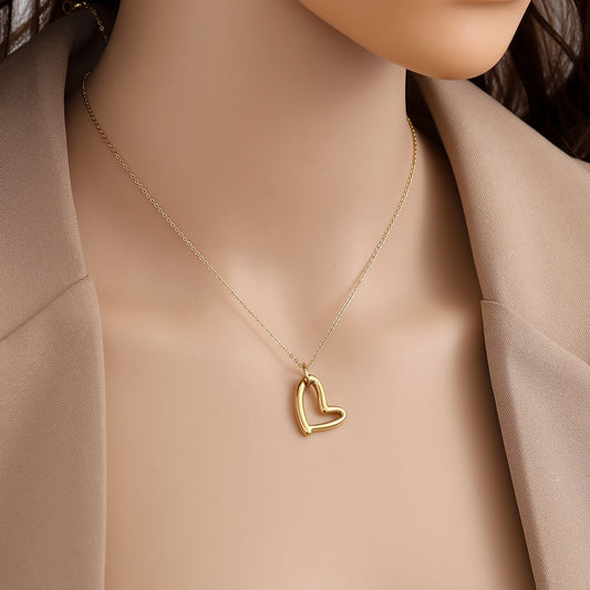 Fine Heart Edelstahl Halskette