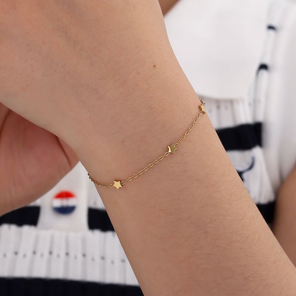 Mini Stars Chain Edelstahl Armkette