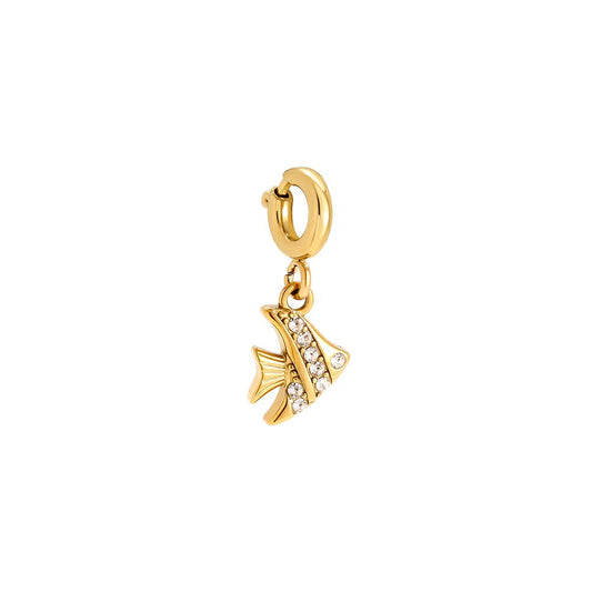 Spring Clasp Diamond Fish Edelstahl Pendant