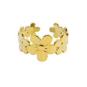 Steel Flower Edelstahl Ring