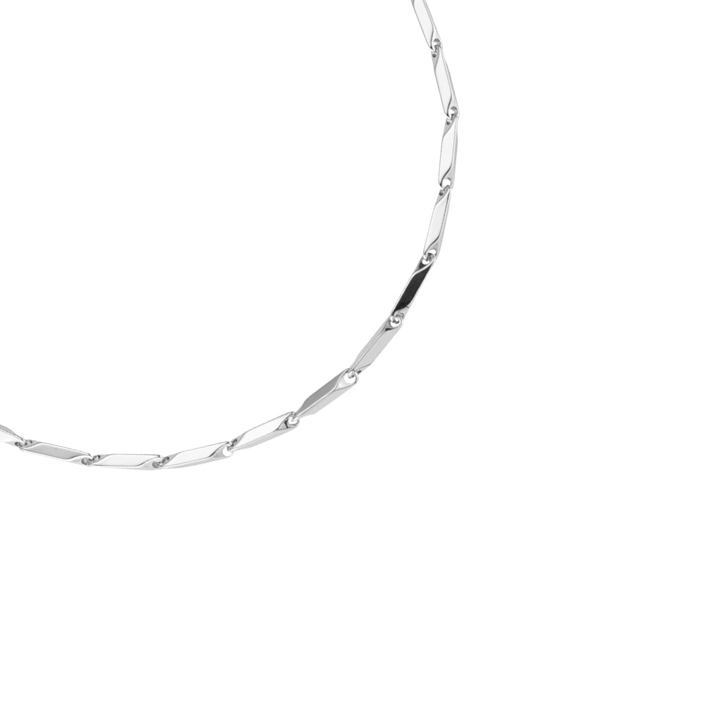 Zigzag Chain Edelstahl Halskette