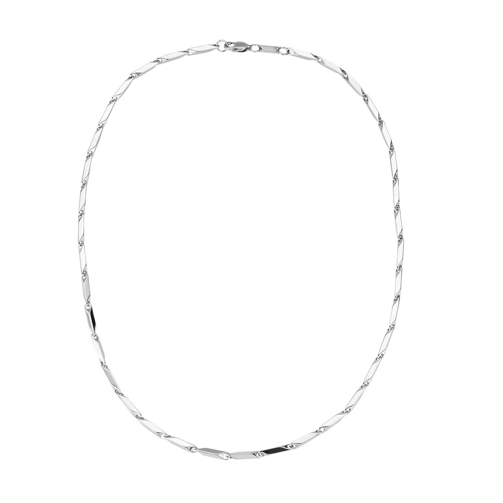 Zigzag Chain Edelstahl Halskette