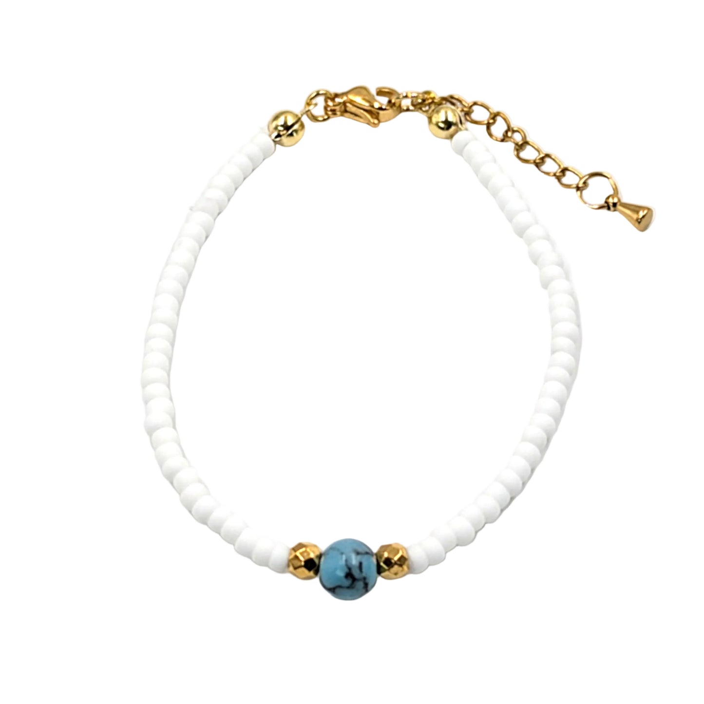Miyuki Armband mit Natursteinperle