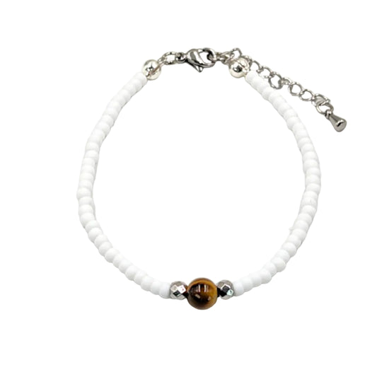 Miyuki Armband mit Natursteinperle