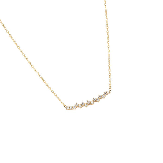 15 Tiny Diamonds Stainless Steel Necklace