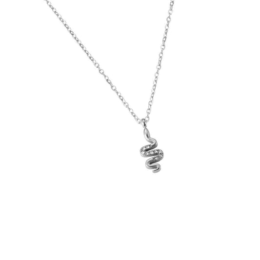 Shining Whirling Snake Stainless Steel Necklace