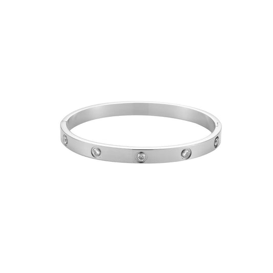 Diamond Spread Stainless Steel Bangle