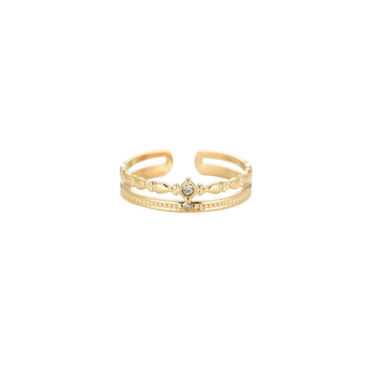 Jessie 2 Layer Edelstahl Ring