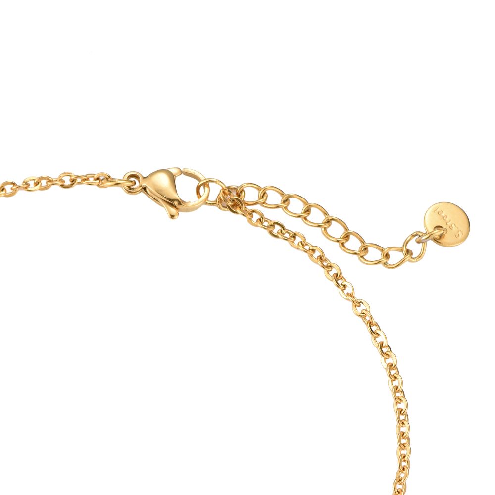 Fine Round Pearl Stainless Steel Anklet