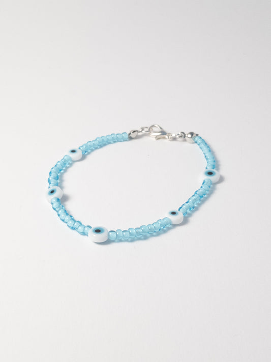 Armband White Evil Eye